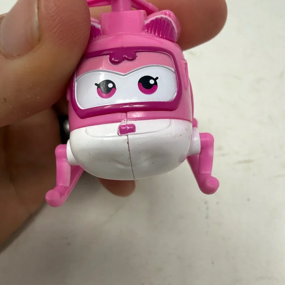 Super Wings Dizzy Transforming Toy Pink Rescue Helicopter Mini Figure 3 Inch